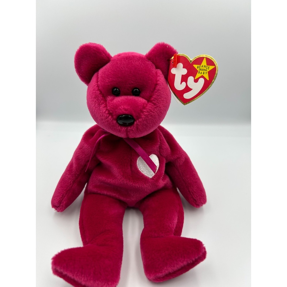 Ty Beanie Baby Valentina Bear 1998 Valentine's Day Plush Toy w/ Heart Tag